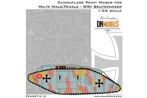 Camouflage paint masks for Mk.IV Beutepanzer WWI Male/Female (1:35) - 35/827-012