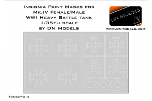 Paint Masks for Beutepanzer markings WWI Male/Female Mk.IV (1:35) - 35/827-013