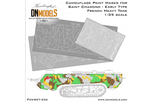 Camouflage Paint Masks for Saint Chamond + Insignia (1:35) - 35/827-036