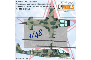 Ka-52 Alligator Russian Attack Helicopter (Zvezda) Camouflage Paint Masks Set (1:48) - 48/827-155